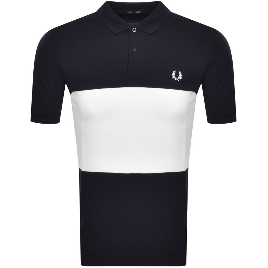Alternative Image for ProductFred Perry Colour Block Polo T Shirt Navy1